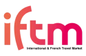Das Bild zeigt das Logo der IFTM Paris, einer der wichtigsten Tourismusfachmessen Frankreichs. Die Veranstaltung bringt Reiseveranstalter, Destinationen, Vertriebspartner und Technologieanbieter zusammen und bietet eine Plattform für den Austausch zu aktuellen Trends in Touristik, Digitalisierung, Künstlicher Intelligenz und Travel Technology. Die ISO-Gruppe ist mit ihrem Geschäftsfeld Touristik vor Ort vertreten.