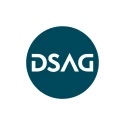 The image displays the official DSAG logo, featuring white lettering set within a dark green circle. It represents the German-speaking SAP User Group and its Technology Days 2026 as a key event for SAP, IT, and digital transformation topics. The logo acts as a clear visual identifier for the established industry conference attended by the ISO-Gruppe.