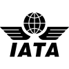 The IATA (International Air Transport Association) logo features a globe with wings in blue, symbolizing international aviation, standards, and global mobility. As a partner of ISO-Gruppe, IATA leverages modern IT and data solutions to efficiently support airline processes, passenger standards, and digital services worldwide.