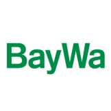 Das Logo von BayWa zeigt den Unternehmensnamen in kräftigem Grün und steht für Nachhaltigkeit, Landwirtschaft, Energie und Bau. Als Kunde der ISO-Gruppe setzt BayWa auf innovative IT-Lösungen und Datenqualität für internationale Geschäftsfelder.