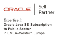 Das Oracle Sell Partner Logo bestätigt die Spezialisierung der ISO-Gruppe auf Oracle Java SE Subscriptions für den öffentlichen Sektor in Westeuropa. Die ISO-Gruppe berät Behörden und öffentliche Einrichtungen bei Lizenzierung, Beschaffung und dem professionellen Einsatz von Oracle Java SE.