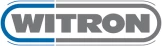 The Witron logo features bold gray lettering framed by a blue and gray outline, symbolizing logistics, automation, and innovative intralogistics solutions. As a client of ISO-Gruppe, Witron relies on modern IT and data solutions to digitally streamline supply chain and logistics processes with efficiency and future readiness.