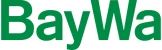 The BayWa logo displays the company name in bold green letters, symbolizing sustainability, agriculture, energy, and construction. As a client of ISO-Gruppe, BayWa relies on innovative IT solutions and data quality for its global business sectors.