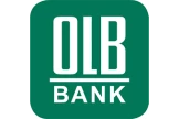 Logo der OLB Bank mit weißem Schriftzug „OLB“ über einer weißen Linie und dem Wort „BANK“ darunter, alles in Großbuchstaben auf grünem, abgerundeten Quadrat.